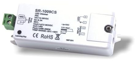 YULED SR-1009CS LED Controller 1-Kanl Funk Empfänger 1x8A 12-36V DC 868MHz 40m Reichweite für einfarbige Leuchtmittel