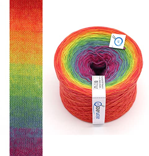 BOBBEL Sondereditionen, Farbverlaufsgarn 267g 4-fädig 1000m zum Stricken und Häkeln (Summer Rainbow - 200)