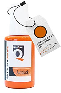 uniQum Autolack Lackstift fürs Auto für Honda Motorcycles ORANGE REPSOL 206 Autolack Reparatur 30 ml