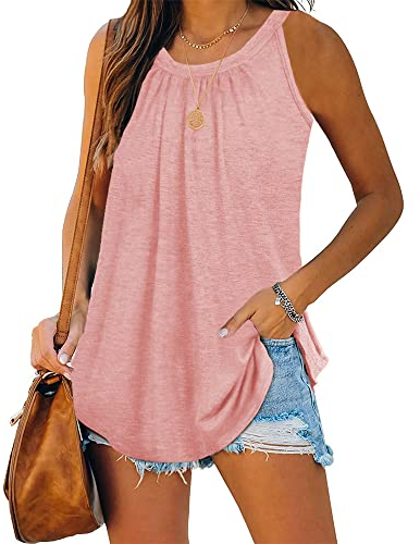 Famulily Strand äRmellose T-Shirts Für Damen Racerback Top Sport Rosa M