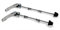 LOEVELOSI Fahrrad Schnellspanner extra leicht Vorderrad Achse, MTB, Trekking und Rennrad, Quick Release Fahrrad Achsen Set mit Schnellverschluss Schnellspannset Vorne Steckachse Silber