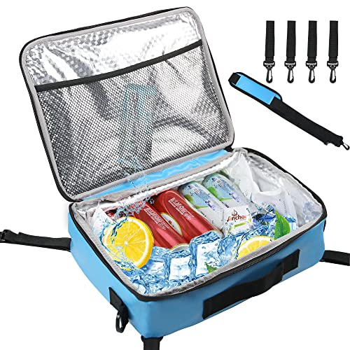 Deck Bag-SUP Kühler/wasserdichte Decktasche, 11 l, Netztasche oben, 10 Dosen, Surfen, isolierte Kajak-Kühltasche, tragbares SUP-Reisezubehör (blau)