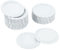 PATIKIL 1 Inch Flat Decorative Bottle Caps, 30 Pack Craft Bottle Pendant Trays Double Sides Printed for DIY Pendants Craft Scrapbooks, White