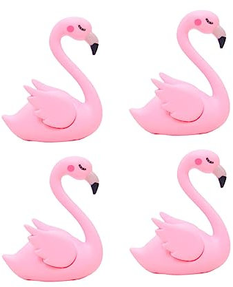 PRETYZOOM 4 Stück Tortendeko Einschulung Kuchen-flamingo-ornament Auto-flamingo- Kuchendekorationen Auto-ornament Kuchen Flamingo Schmücken Ornamente Geburtstagskuchen