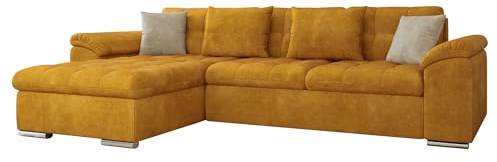 Mirjan24 Ecksofa Diana, Eckcouch mit Bettkasten und Schlaffunktion, Elegante Couch, Polsterecke Sofa, Couchgarnitur, Schlafsofa, Bettsofa (Wave 05 + Wave 02, Ecksofa Links)
