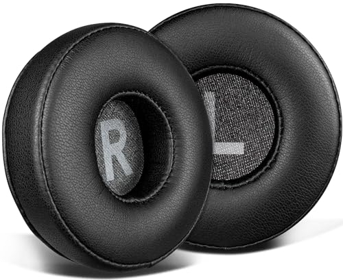 SOULWIT Ersatzpolster Ersatz Ohrpolster für AKG Y50/Y50BT/Y55/K618/K619 On-Ear Kopfhörer, Polster mit weicherem Proteinleder, hochdichter Geräuschisolierungsschaum