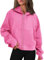Timuspo Sweat à capuche pour femmes, avec fermeture éclair, pour l’automne et l’hiver, Rose, L