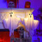 Starnearby Halloween Deko Outdoor, LED Hängende Geister 50CM, Lichterketten Halloween Geist Hängende Dekoration für Party, Terrasse, Rasen, Garten, Vorgarten Deko (2Pcs Weiß)