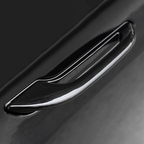 Housse décorative pour poignée de porte extérieure pour Tesla Model 3 Model Y - Noir mat - Dos adhésif pour une installation facile (noir mat)