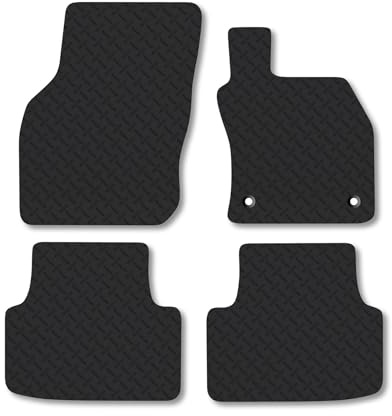 CUPRA Leon (2020+) 5mm Rubber Car Mats | Heavy Duty Rubber Tailored Fit Floor Mats Full Coverage Durable Waterproof Accessories Easy Clean Anti Slip Made in the UK