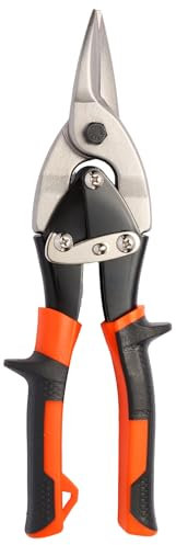 Riloventa Cisaille à Tôle Type Aviation, Longue Coupe Droite, Cisailles à Métaux, avec Mécanisme de Verrouillage Sécurité, pour Couper La Tôle, L'aluminium, Le Cuir, Le Plastique, Le Cuivre, 250 mm