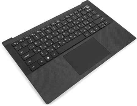 Dell Precision 5470/5480/5490 Palmrest, Touchpad & HEBREW Backlit Keyboard - 345KV (70RNR) (Renewed)