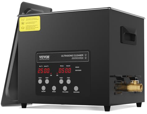 VEVOR 10 L Ultraschallreiniger 240 W digitales Ultraschallreinigungsgerät mit Schonmodus & verbesserter Entgasung, 40 kHz industrieller Schmuckreiniger mit Heizung & Timer, für Brillen Uhren Schwarz
