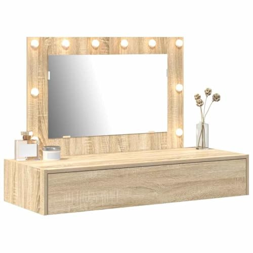 vidaXL Schminktisch mit Speicher Braun 100 x 40 x 70 cm Holzwerkstoff, Moderner Schminktisch, stylische Kommode, praktisches Schlafzimmer, rechteckiger Aufbewahrungstisch