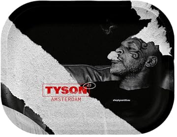 Tyson 2.0 Amsterdam Relax Mike Rolling Tray aus Aluminium - Drehtablett/Mischeschale/Bröselschale/Rolltablett/Drehunterlage - 18 x 14 cm