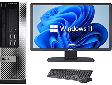 Complete Set of 22 in Monitor with Optiplex Quadcore Core i5 8GB Ram with 256 SSD GB Wifi Enabled Window 11 64 Bits Desktop PC (Renewed)