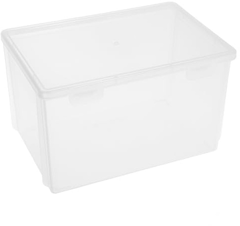 HOMSFOU Dustproof CD Storage Box Small Size Plastic Compact Disc Holder Organizer for DVDs Comics Music Albums Home Multimedia Storage