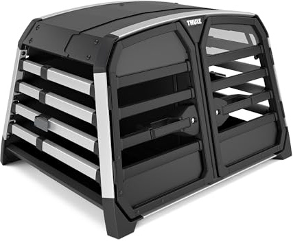 Thule Allax Double Doppelte Hundebox Für Autos Black/Aluminum, S