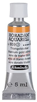 Schmincke – HORADAM® AQUARELL - feinste Künstler-Aquarellfarben, Titangoldocker - 5 ml