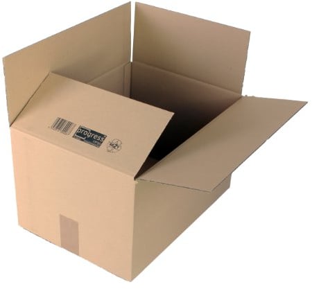 progressCARGO Wellpapp-Faltkarton PC K10.06, 1-wellig, DIN A3+, 427 x 304 x 250 mm, 20-er Pack, braun