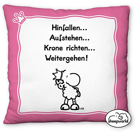 Sheepworld 43455 Plüschkissen Krone