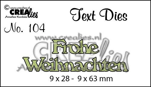 Unbekannt CREAlies Stanzschablone Text Deutsch Set: Frohe Weihnachten 2tlg