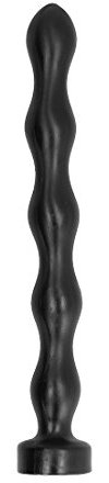 All Black Analdildo/Analkette - 41.5 cm Länge - Schwarz