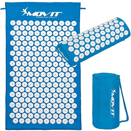 MOVIT® Akupressurmatte, Modell »TUINA« (75x44x2,5cm) inkl. Kissen & Tasche, schadstoffgeprüft, Bezug 100% Baumwolle, hellblau, Massagematte