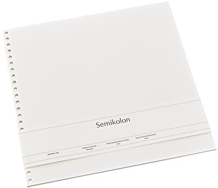 Semikolon 353074 Fotokarton 23-fach gelocht - für Foto-Mappe 23-Ring - 20 Blatt, Format: 30,5 x 29,5 cm - cremeweiß