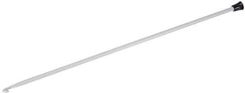 KnitPro KP30826 5 mm Aluminium Tricot/ Afghan Crochet Hook, Grey