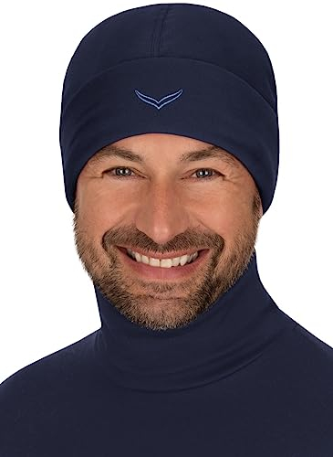 Trigema Strickmütze Herren Fleece Mütze 655551, Blau (Navy 046) Medium (Herstellergröße: 2)