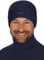 Trigema Strickmütze Herren Fleece Mütze 655551, Blau (Navy 046) Medium (Herstellergröße: 2)