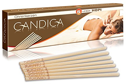 10 Ohrkerzen HOPI mit Filter KÖRPERKERZEN