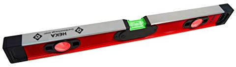 Magnetische LED Wasserwaage Opto 60cm – einfaches Ablesen dank LED und akustischem Signal – beidseitige Magnete, robustes Aluminium-Profil, hohe Messgenauigkeit - 3 Libellen für 180 90 45 Grad