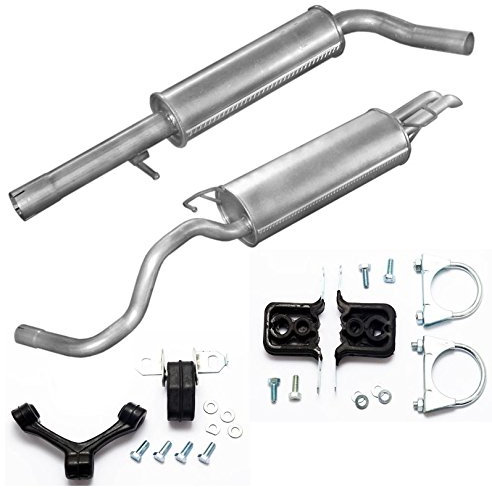 Auspuff ENDSCHALLDÄMPFER MITTELSCHALLDÄMPFER + Montagesatz Achtung es passt nur für angegebene Auto !!!