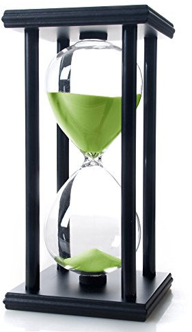 Bellaware Sanduhr, 60 Minuten, Holz, Grün