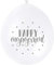 Happy Engagement White Latex Balloons (22cm) - Perfect for Showcasing Engagement Moments - 10ct