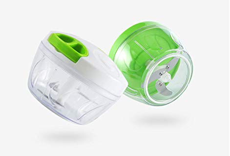 500ml-1.5l Hachoir pour Aliments Hachoir à Aliments et Noisettes Cuisine Multifonction Robot culinaire Manuel Hachoir à Viande Hachoir à légumes 500ml Blanc