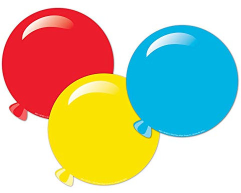 Eureka Mehrfarbige Ballon-Ausstanzungen für Klassenzimmer, 14 x 14 cm, 36 Stück