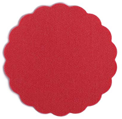 500 Airlaid Glasuntersetzer rund für Gläser 9cm Durchmesser Stoffähnlich | Untersetzer Getränkeuntersetzer Coasters Stoffoptik | Hochzeit Gastronomie Catering Hotel | Premium QUALITÄT | Rot