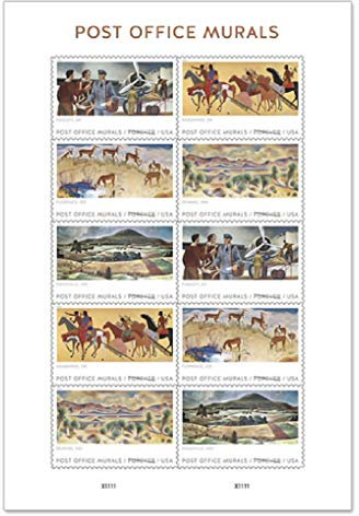 Postamt Wandbild Forever Stamps 2019 One Sheet of 10