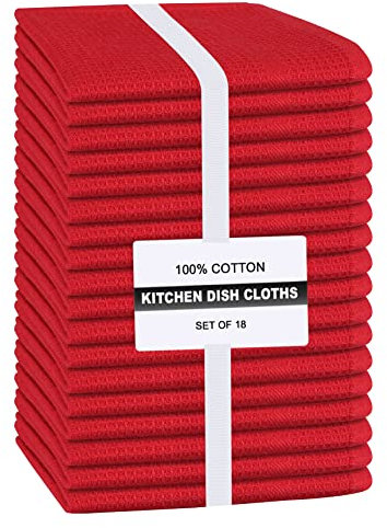 Cote De Amor WC-Set, Waffelstruktur, 12 Stück rot