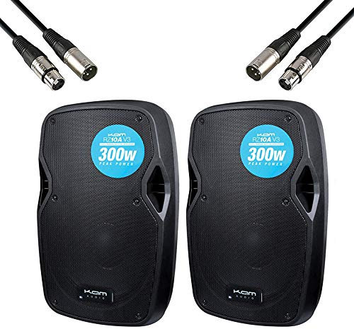 2x Kam RZ10A Active 10 Speaker DJ Sound System PA 600W