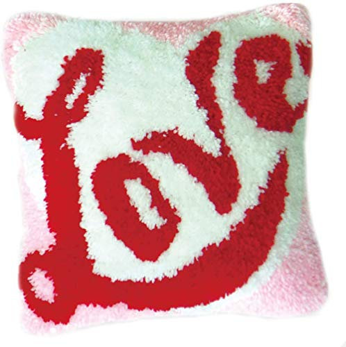 NZHK Latch Hook Kits Beautifully Coarse Wool Cross Stitch for Throw Pillow Cover Sofa Cushion Cover Embroidery Shaggy Decoration Gift 17X17 Inch