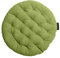LINUM Pepper Elegantes Rundes Sitzkissen für Indoor und Outdoor Ø 37cm, 100% Baumwolle, Waschbar, Moosgrün