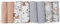 FENSILO Moltontücher, Spucktücher Baby, 8er Pack, 80x80cm, Spucktuch 100% Baumwolle Flanell Moltontuch Unisex Spucktücher für Jungen oder Mädchen-girl2 Africa-Gray