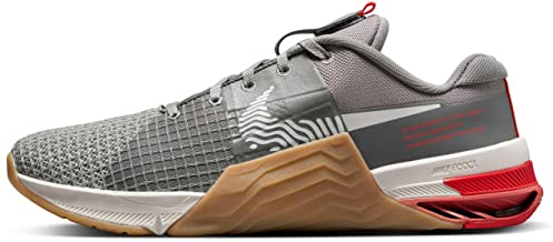Nike DO9328-005 Nike Metcon 8 Sneaker Male Flat Pewter/Phantom-Gum MED Brown EU 45