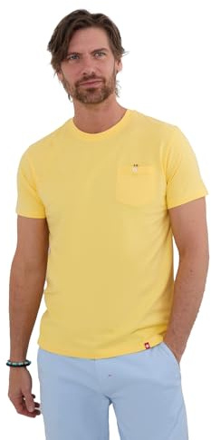 Joe Browns Herren Basic Chest Pocket Crew Neck T-Shirt, zitronengelb, L