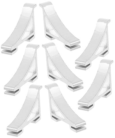 OSALADI 8Pcs Aluminium Freezer Shelf Support Clips Sturdy Cooler Shelf Bracket Curved Dovetail Easy Install Size 4