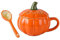 Huasean Halloween-Kürbis-Tasse, Keramiktasse In Kürbisform, Herbst-Kürbis-Kaffeetassen, Süße Kürbis-Frühstückstasse, Dessert-Suppentasse, Halloween-Erntedank-Geschenk, 300 Ml (mit Deckel + Löffel)